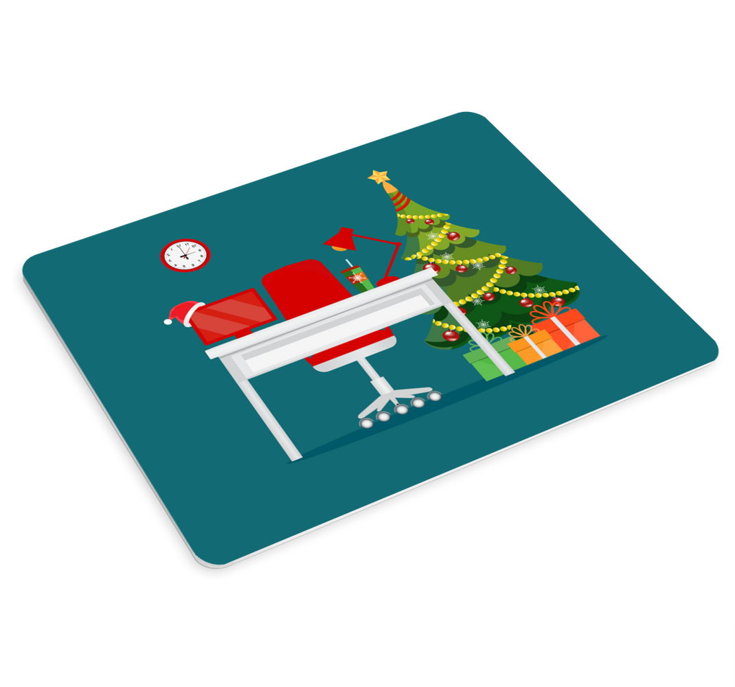 Christmasy office space mousepad - TenStickers
