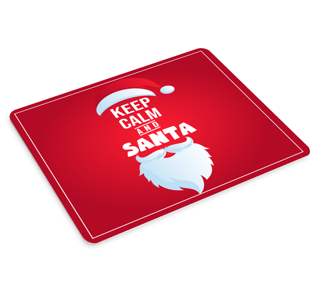 Mantén la calma y santa navidad alfombrilla ratón - TenVinilo