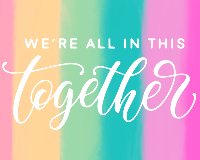 We're All In This Together Mouse Pad Quotes - Tenstickers