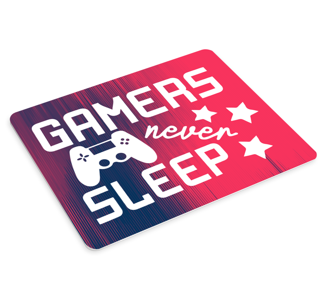 Gamers never sleep mouse pad quotes - TenStickers