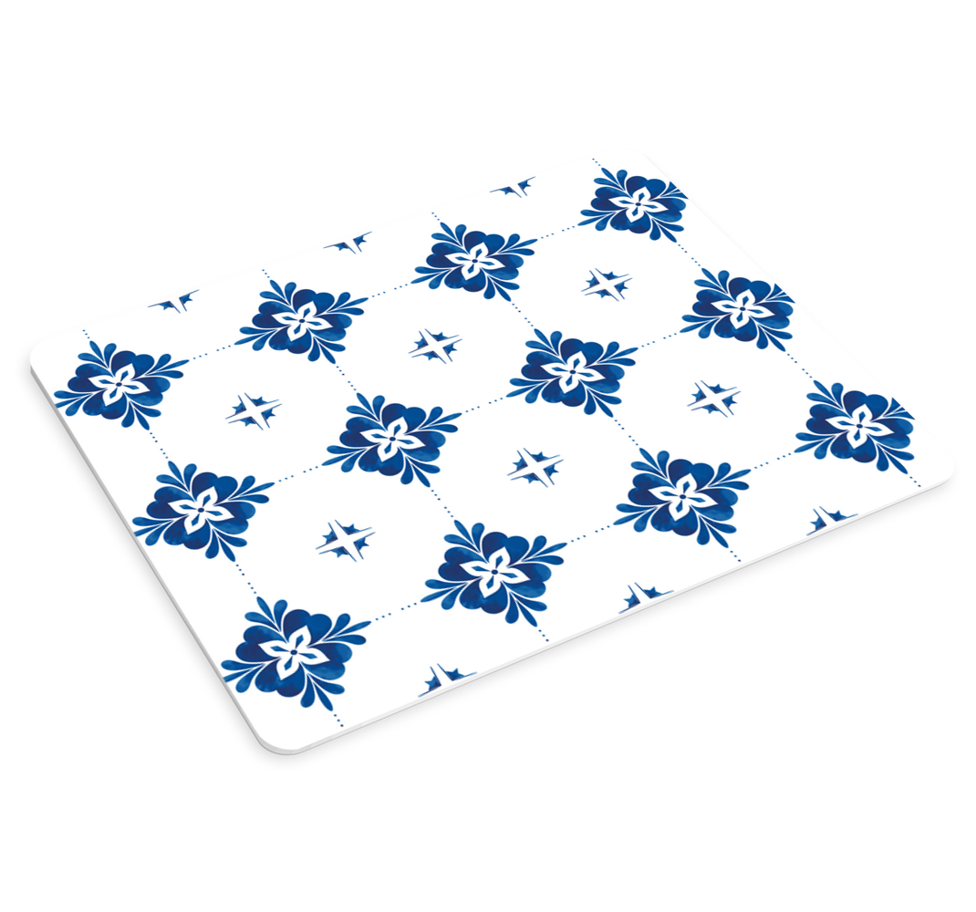 Podkładka pod myszkę wzory Retro niebieska płytka - TenStickers