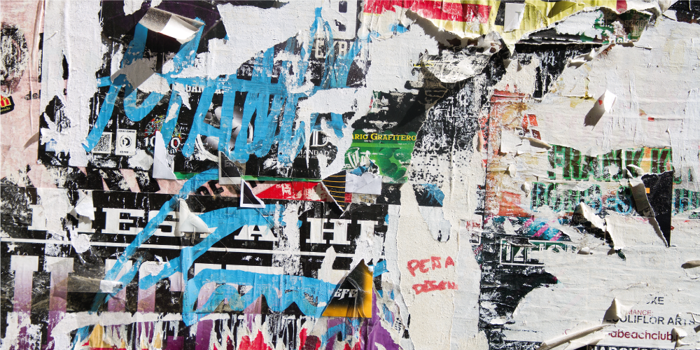 Tapis de souris style original Affiches déchirées graffitis - TenStickers