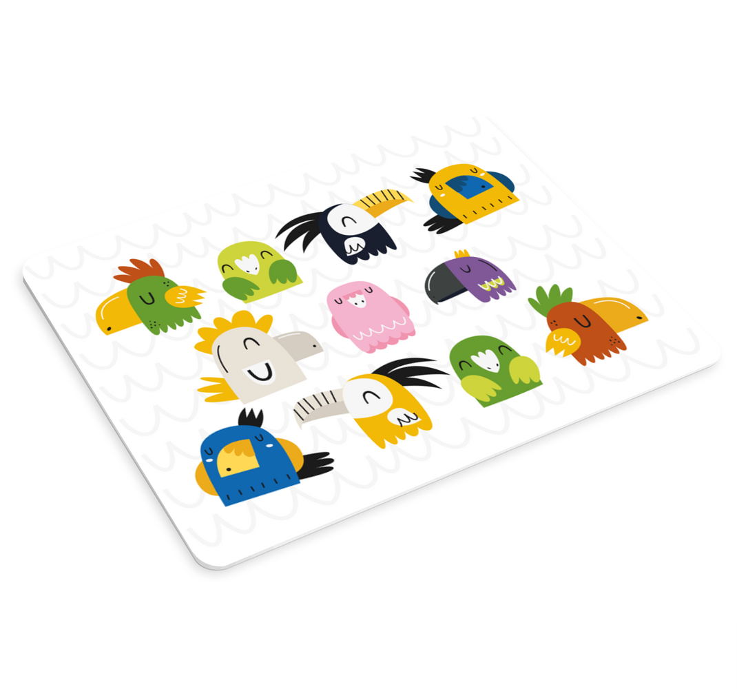 Original mouse pad colorful cartoon birds design - TenStickers