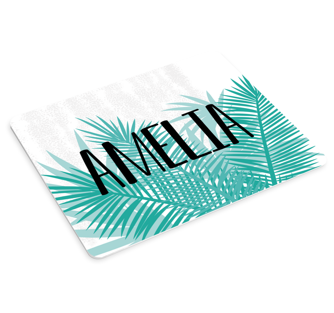 Personalized palm laves mouse mat - TenStickers