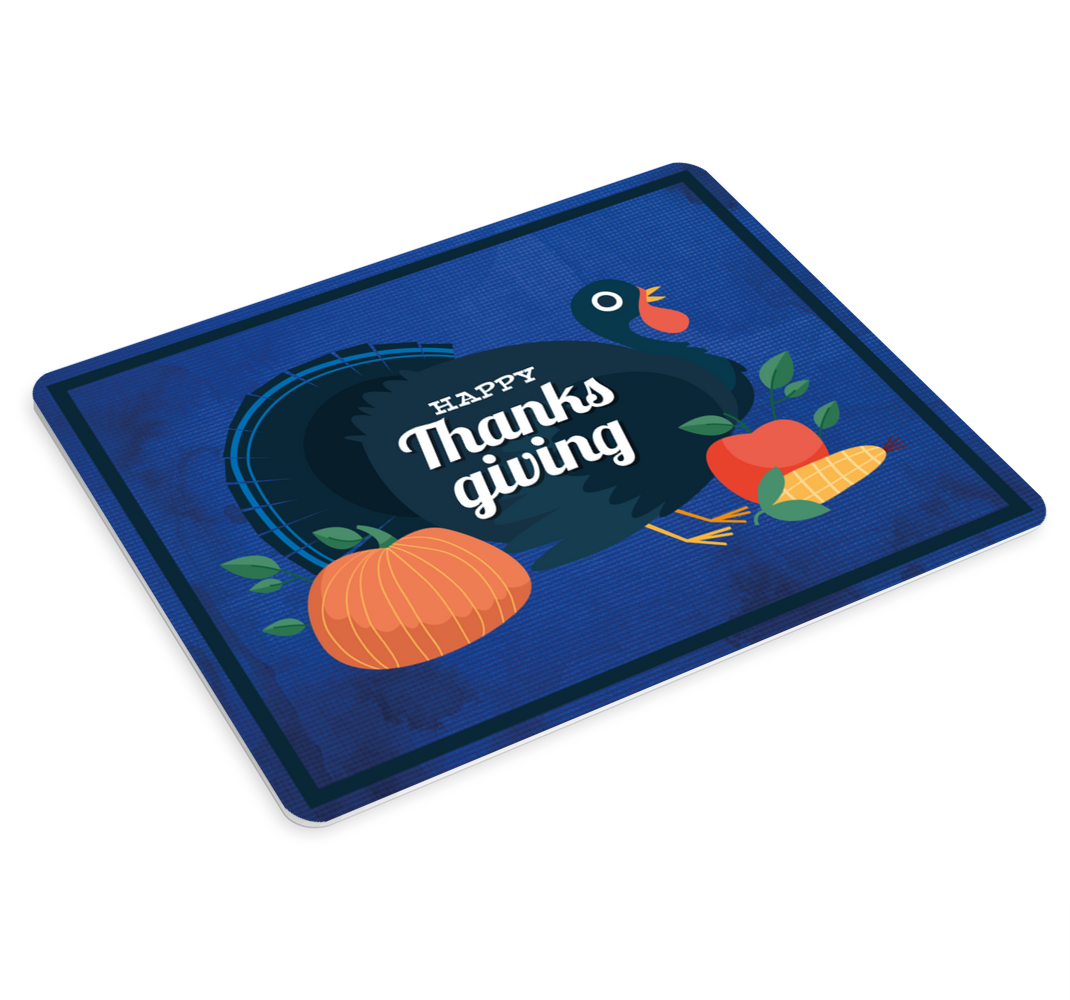 Blue thanksgiving Turkey mouse pad quotes - TenStickers