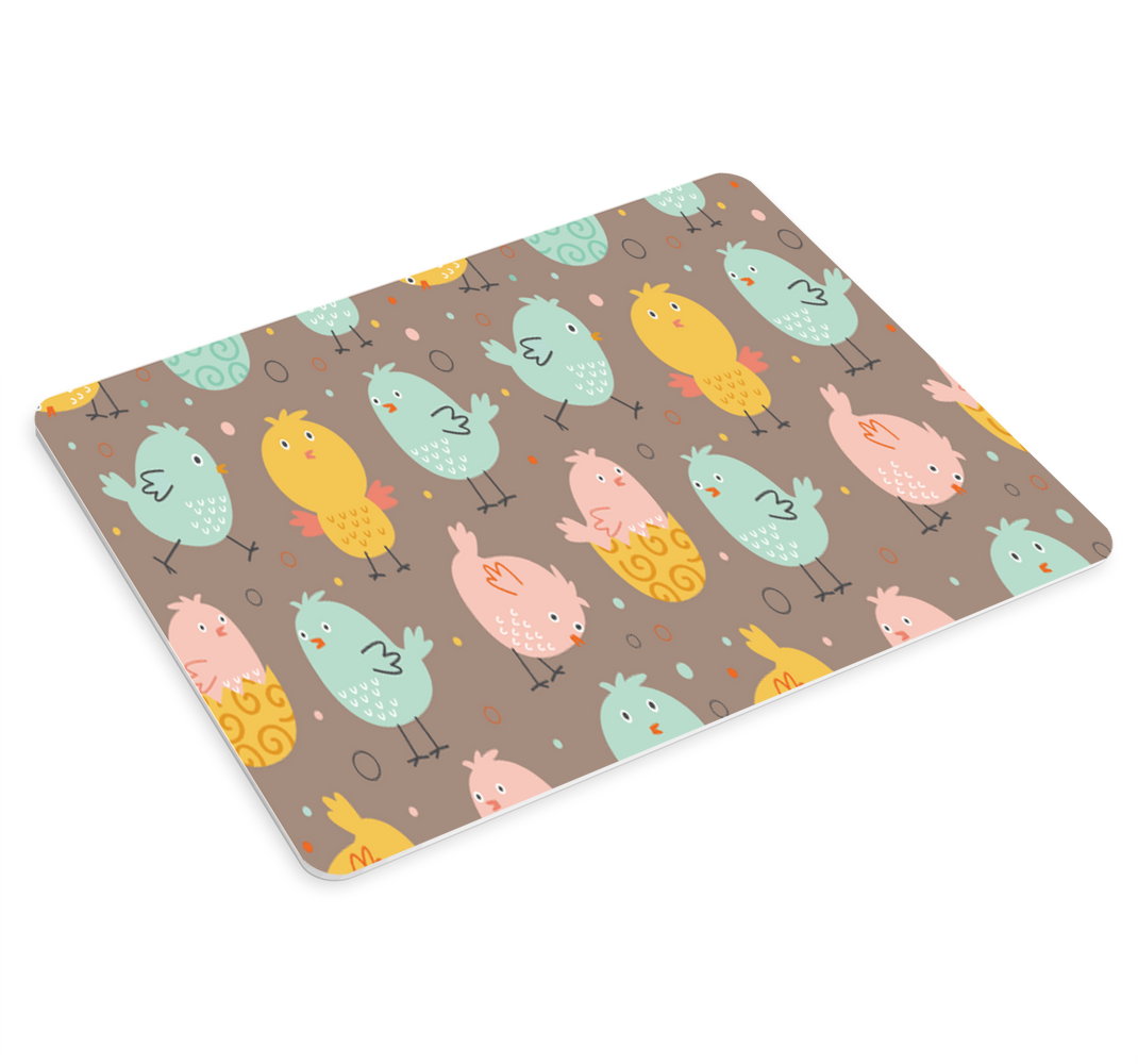 Pastel blue and pink chicken XXL mousepad - TenStickers
