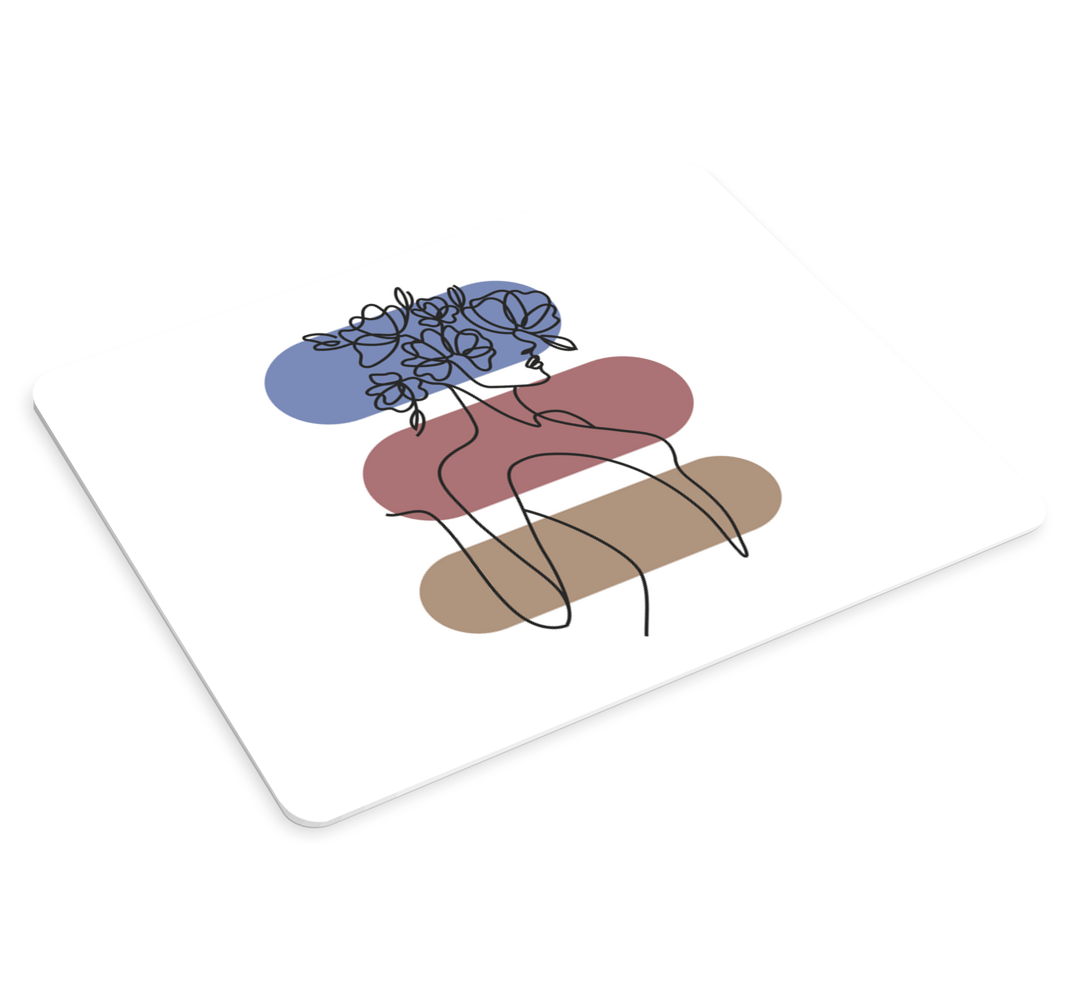 Nice woman with floral hat  more mousepads - TenStickers