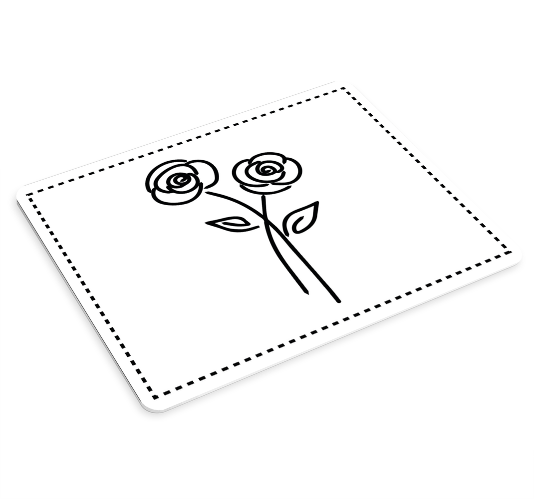 Par roser minimalistisk design mere musemåtte - TenStickers