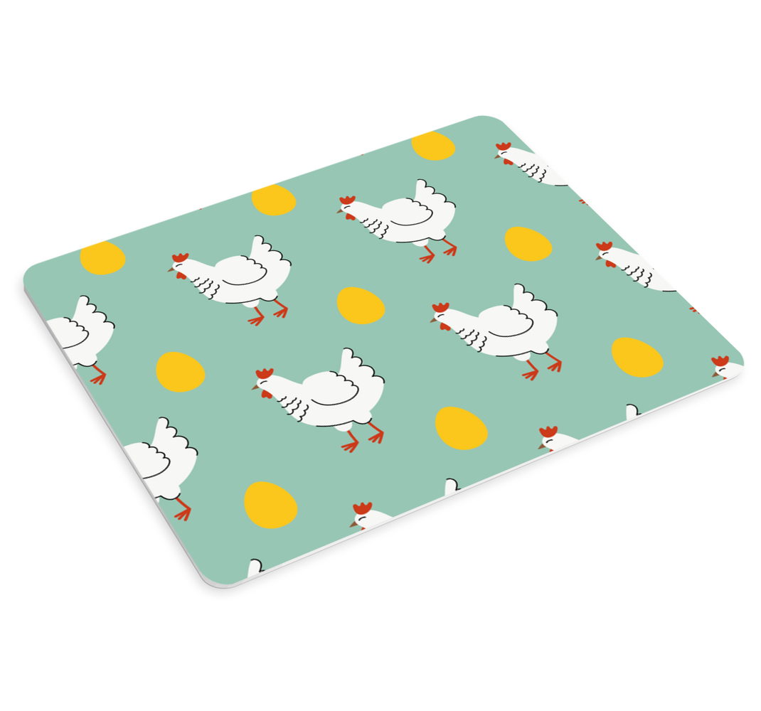 Beyaz civciv mavi arka plan orijinal mouse pad - TenStickers