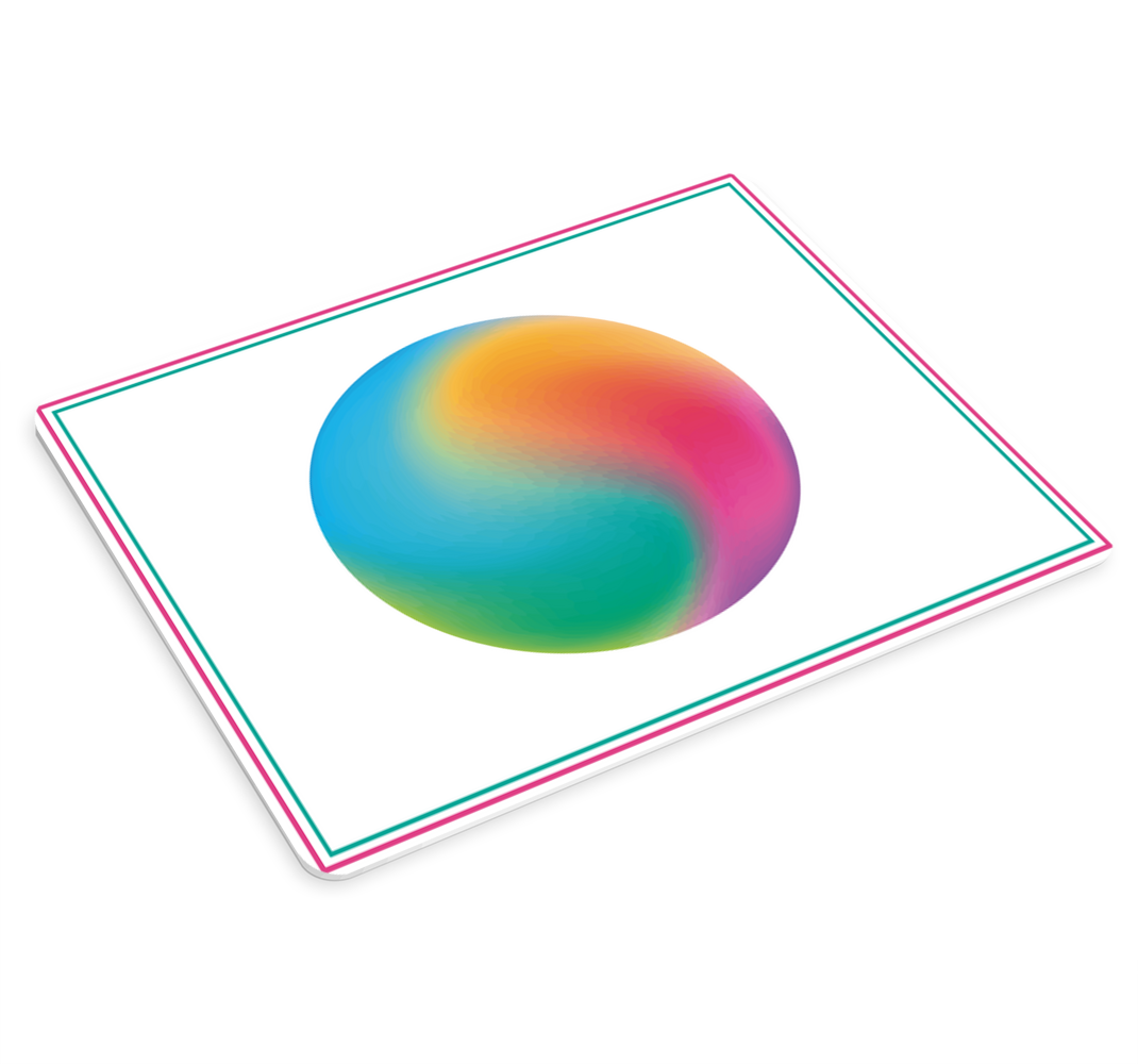 Alfombrilla ratón original Círculo multicolor arte abstracto - TenVinilo