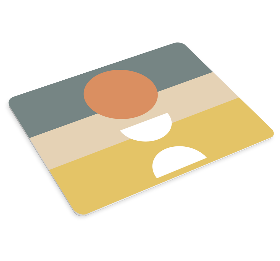 Alfombrilla ratón original 3 rayas con bandera de círculo abstrac - TenVinilo