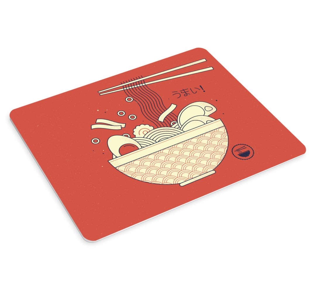 麺付きラーメンオリジナルマウスパッド - TENSTICKERS