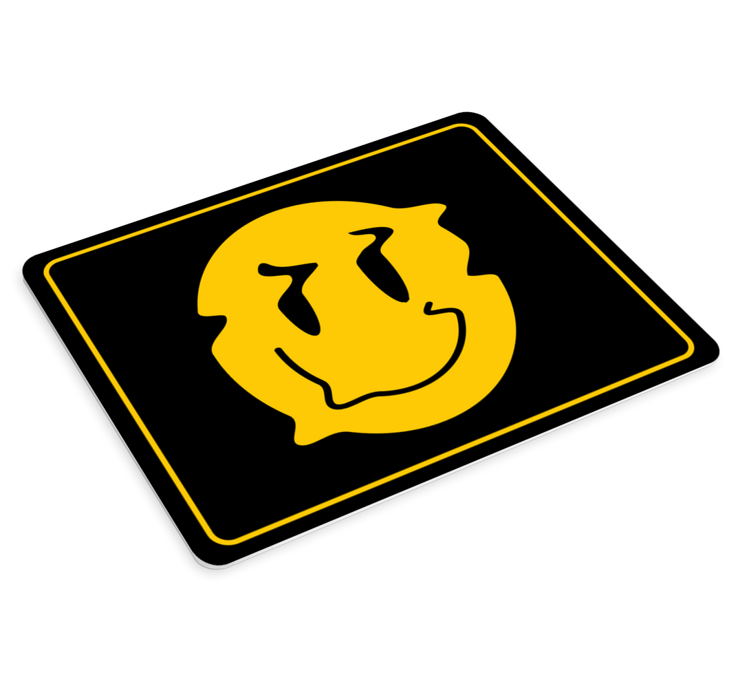 Mouse pad original icono amarillo sonriente - TenVinilo