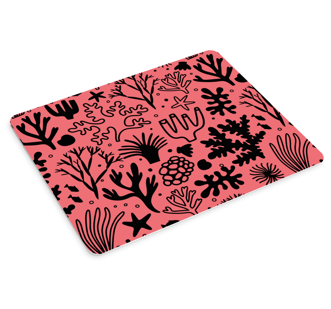 オーストラリアの葉の赤と黒のマウスパッド - TENSTICKERS