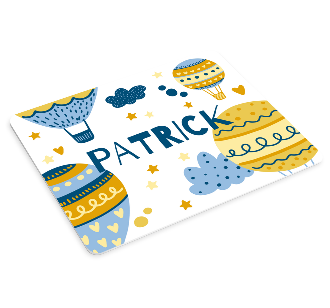 Enkla ballonger med stjärnor och moln musmatta - Tenstickers