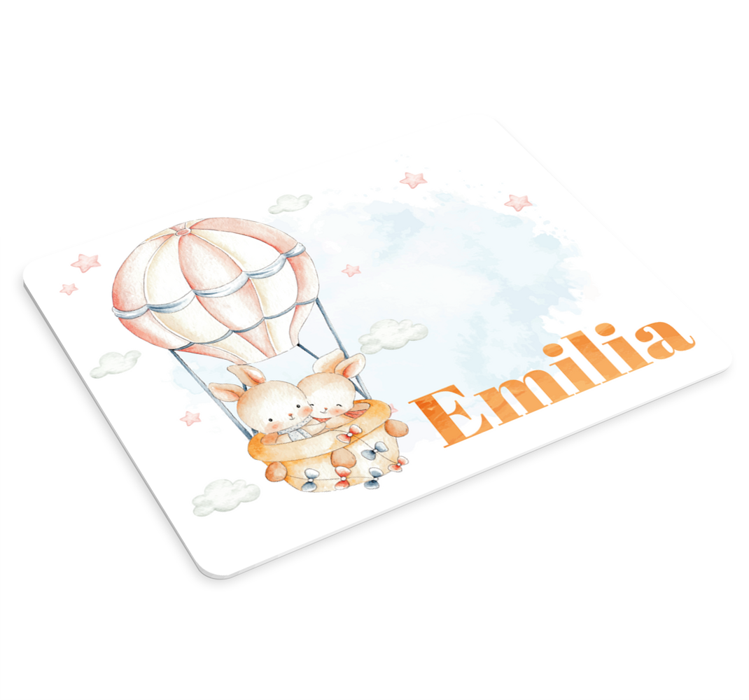 Pastel balloon with sweet animals mouse mat - TenStickers