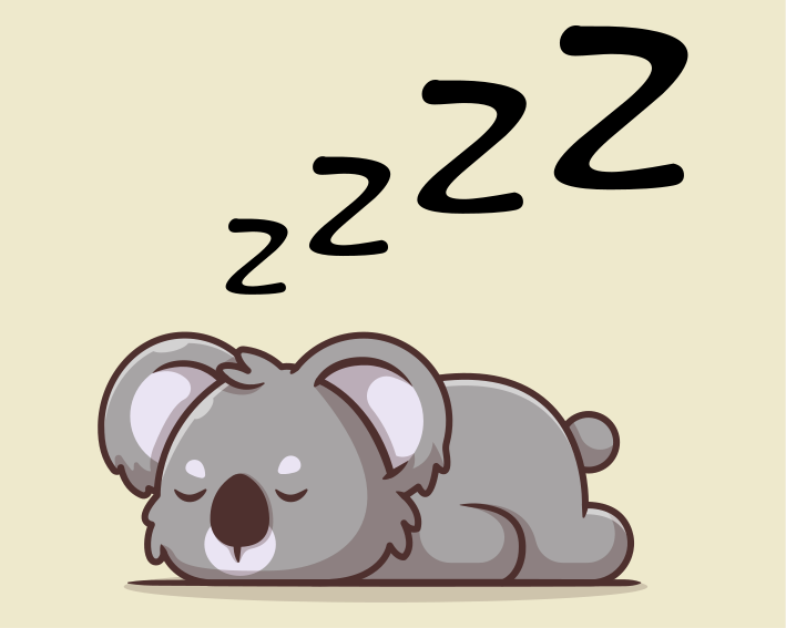Sleeping cartoon koala original mousepad - TenStickers