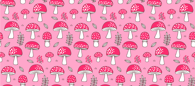 Mushroom Print Mouse Pad, Desk Accessories, Office Decor for Women