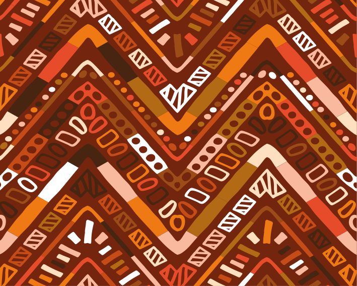 αφρικανικό πορτοκαλί μοτίβο πρωτότυπο ποντίκι - TenStickers