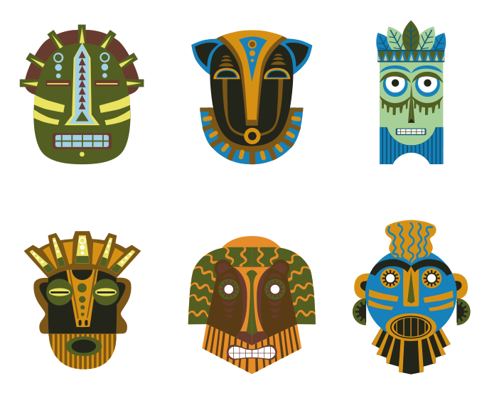 Farklı afrika simgeleri orijinal fare altlığı - TenStickers