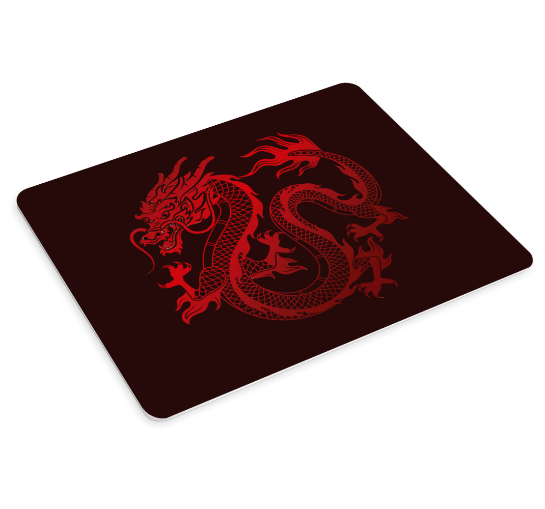 Tapis de souris carte uno sens inverse rouge - TenStickers