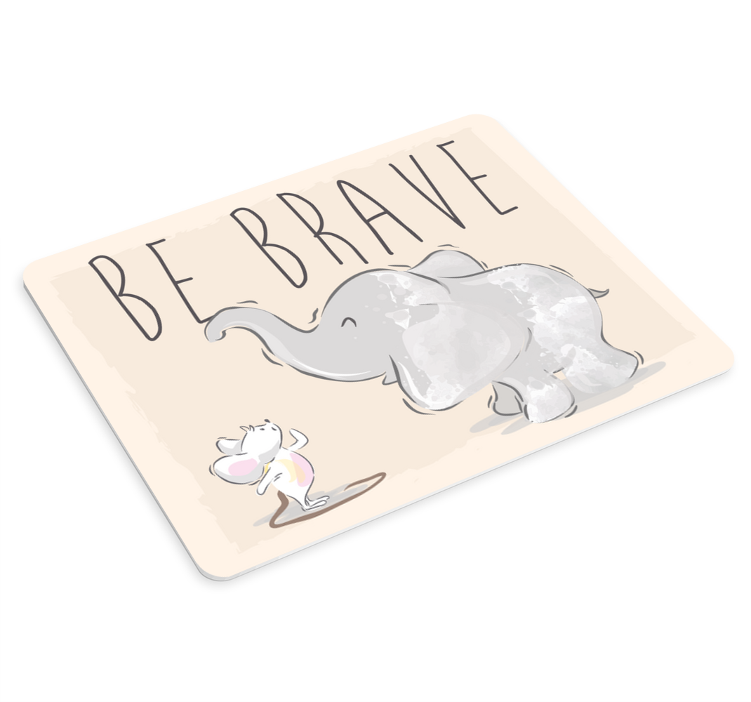 赤ちゃんかわいい象のテキストオリジナルのマウスパッド - TENSTICKERS