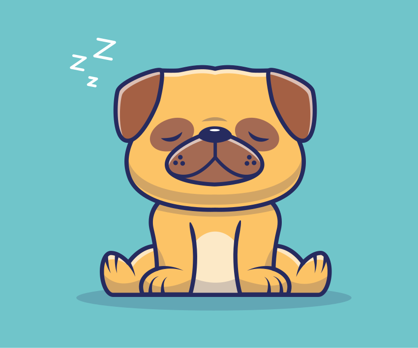Cartoon sleeping dog original mousepad - TenStickers