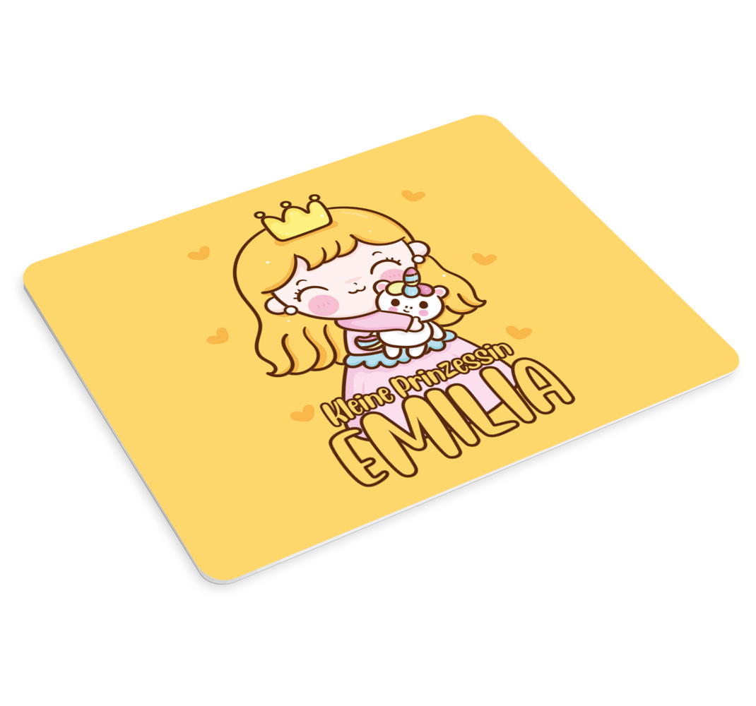 Mauspad mit Namen Süße kleine prinzessin rosa kleid - TenStickers