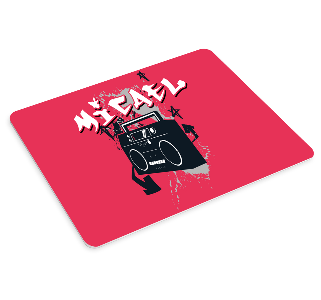 Gaming mouse pad with retro boombox design - TenStickers