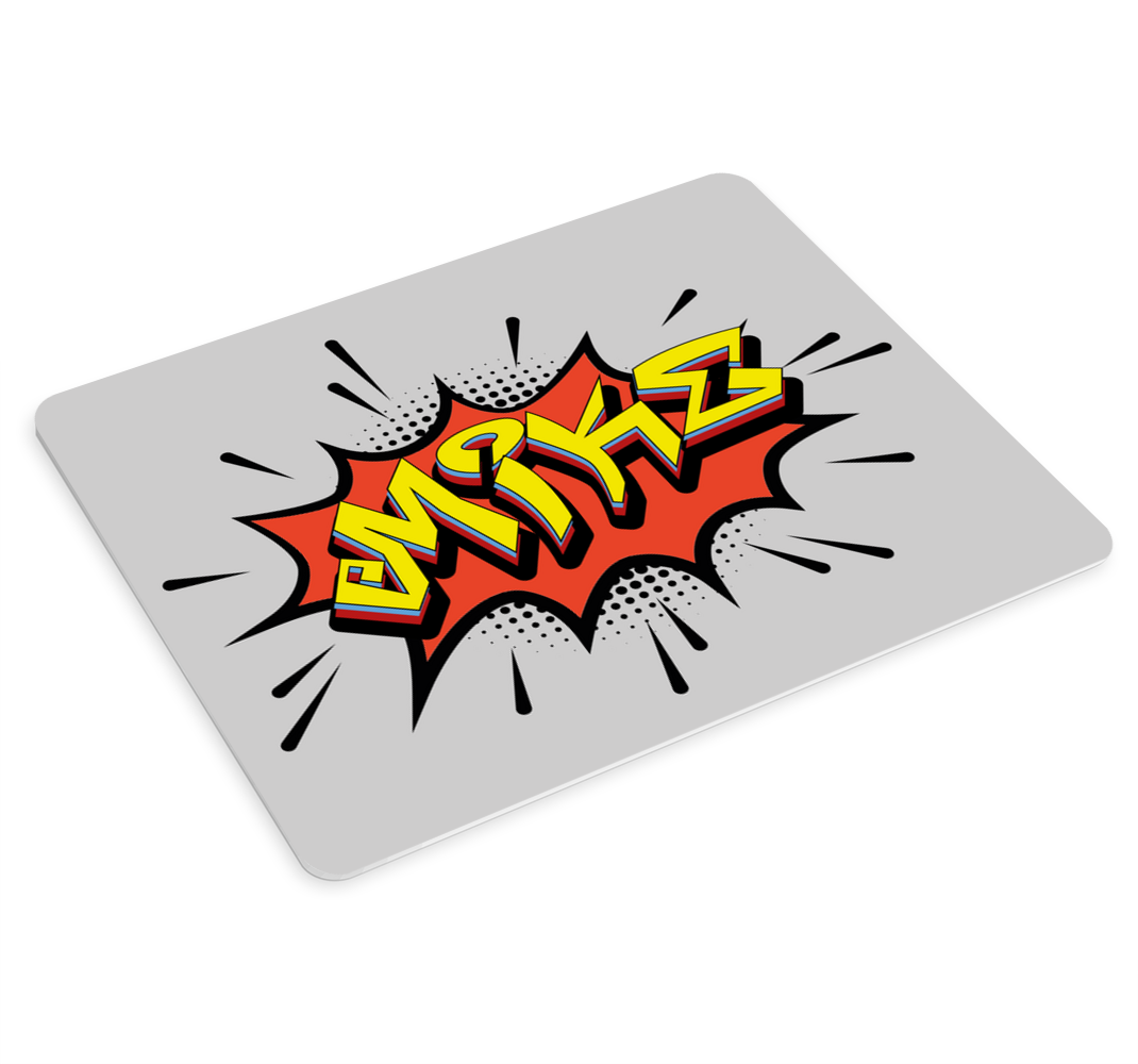 Tapis de souris nom Graffiti de style bombardement - TenStickers