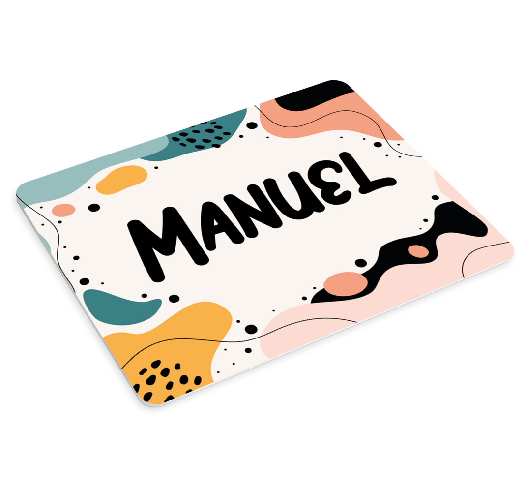 Delicate abstract waves personalised mouse mat - TenStickers