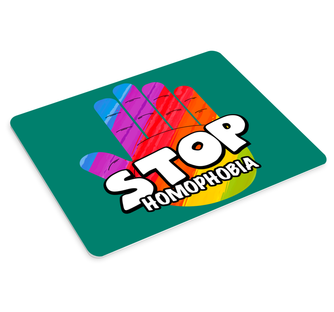 Detener la homofobia concepto mano más alfombrillas de ratón - TenVinilo