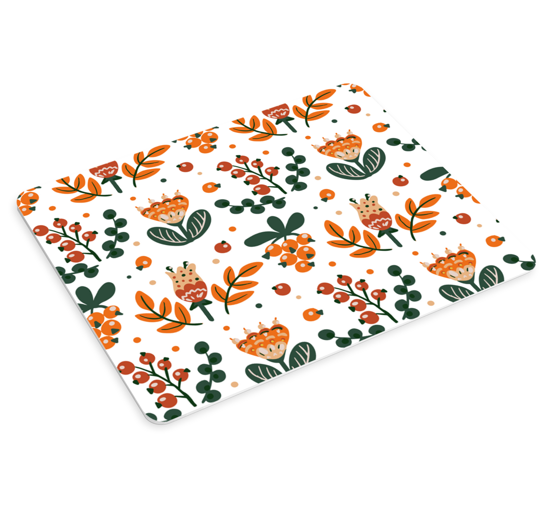 κόκκινα λουλούδια με μούρα αρχικό μαξιλάρι ποντικιού - TenStickers