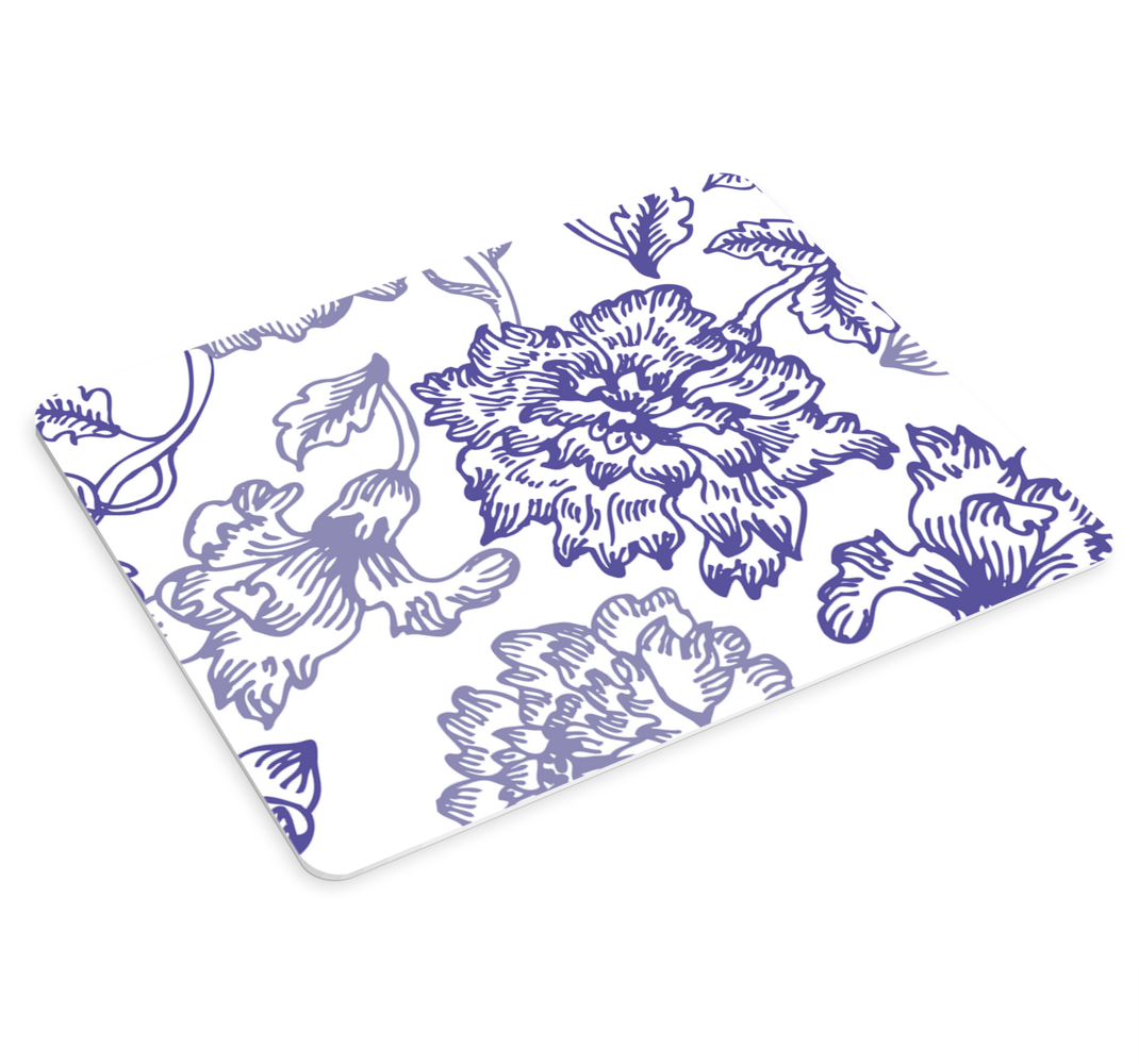 ソフトパープルフローラルパターンマウスパッドパターン - TENSTICKERS