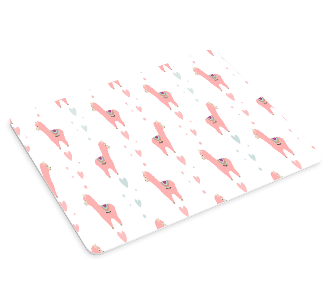 Lyserød lama mønster original musemåtte - TenStickers