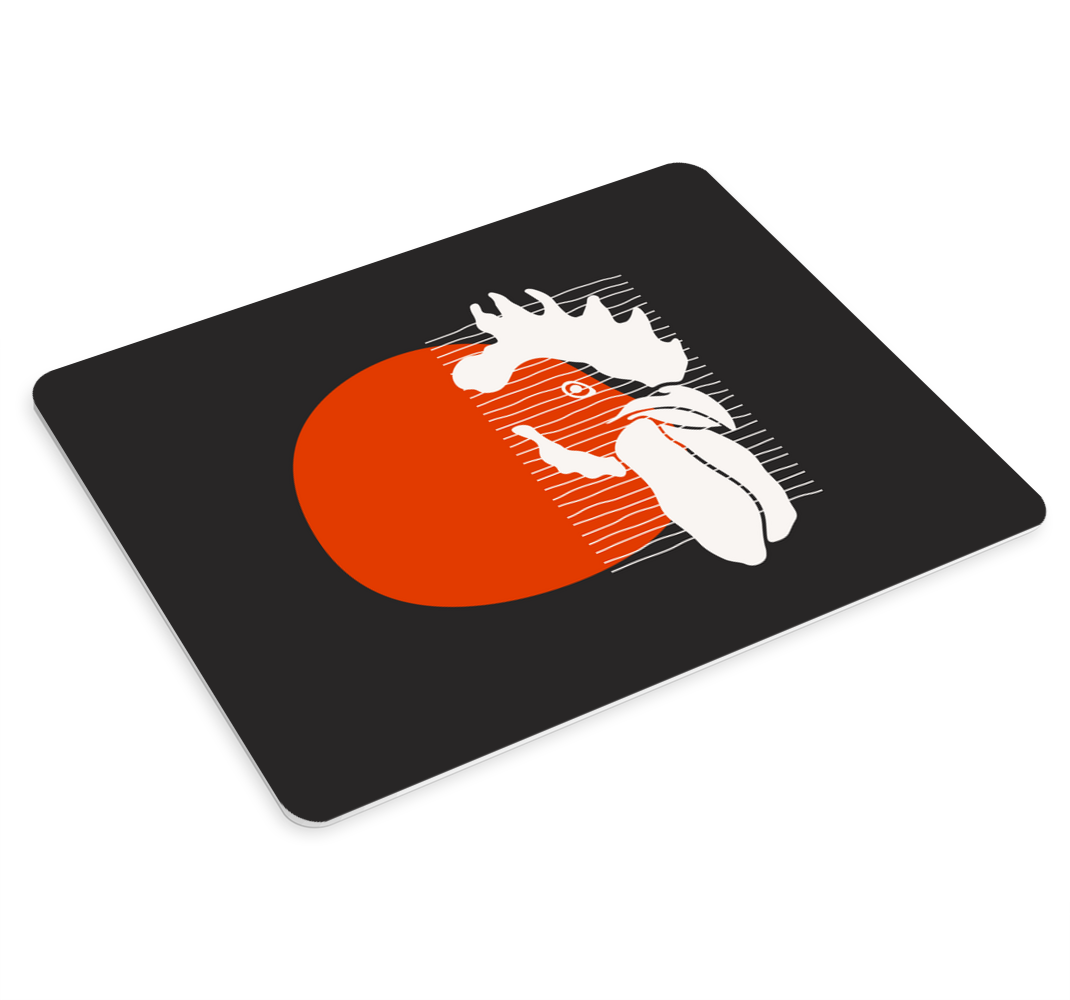 Karanlık fare altlığında horoz kafası çizimi - TenStickers