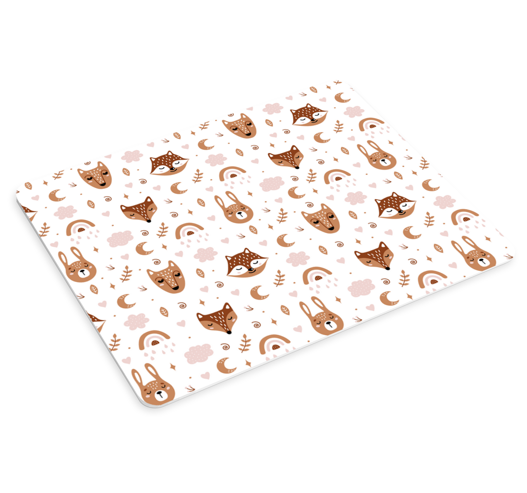 Cute brown animals rainbows original mouse pad - TenStickers