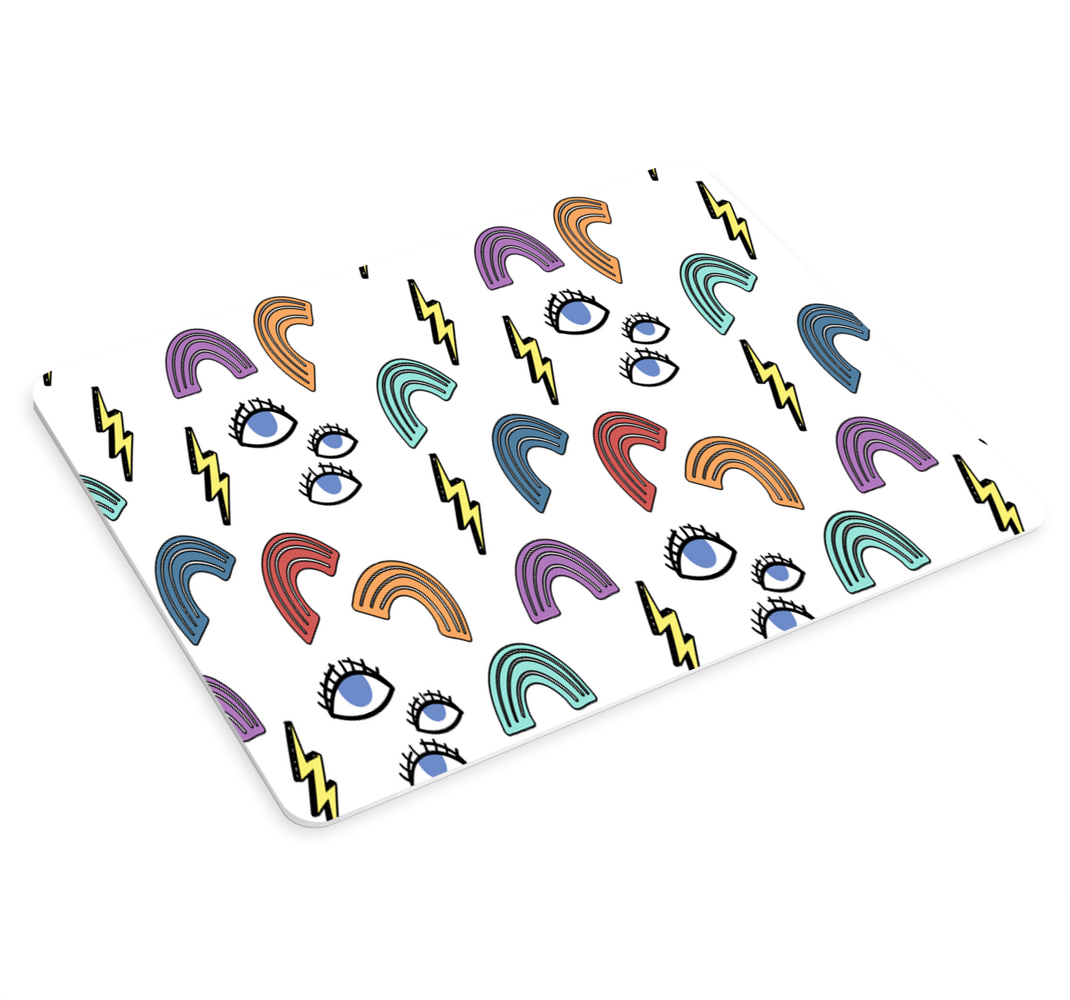 Mouse pad patterns colorful eye rainbows - TenStickers