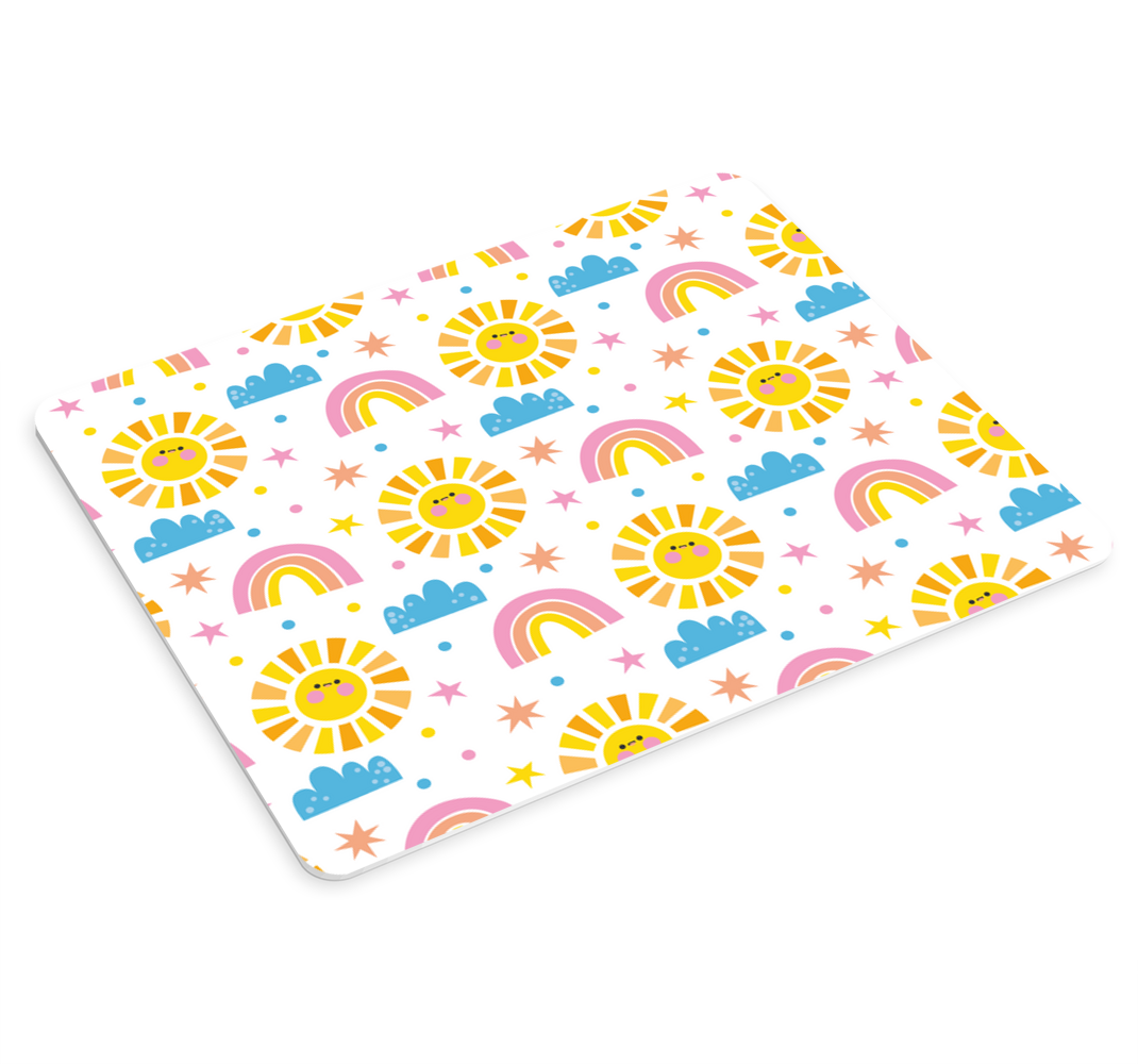 Farvet regnbue, solskyer original musemåtte - TenStickers