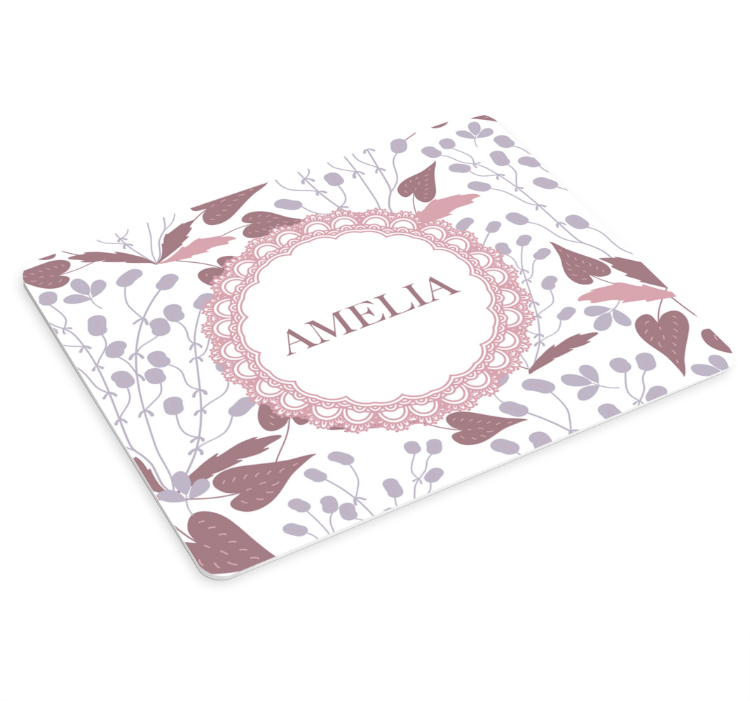 Pastellblommönster anpassad musmatta - Tenstickers