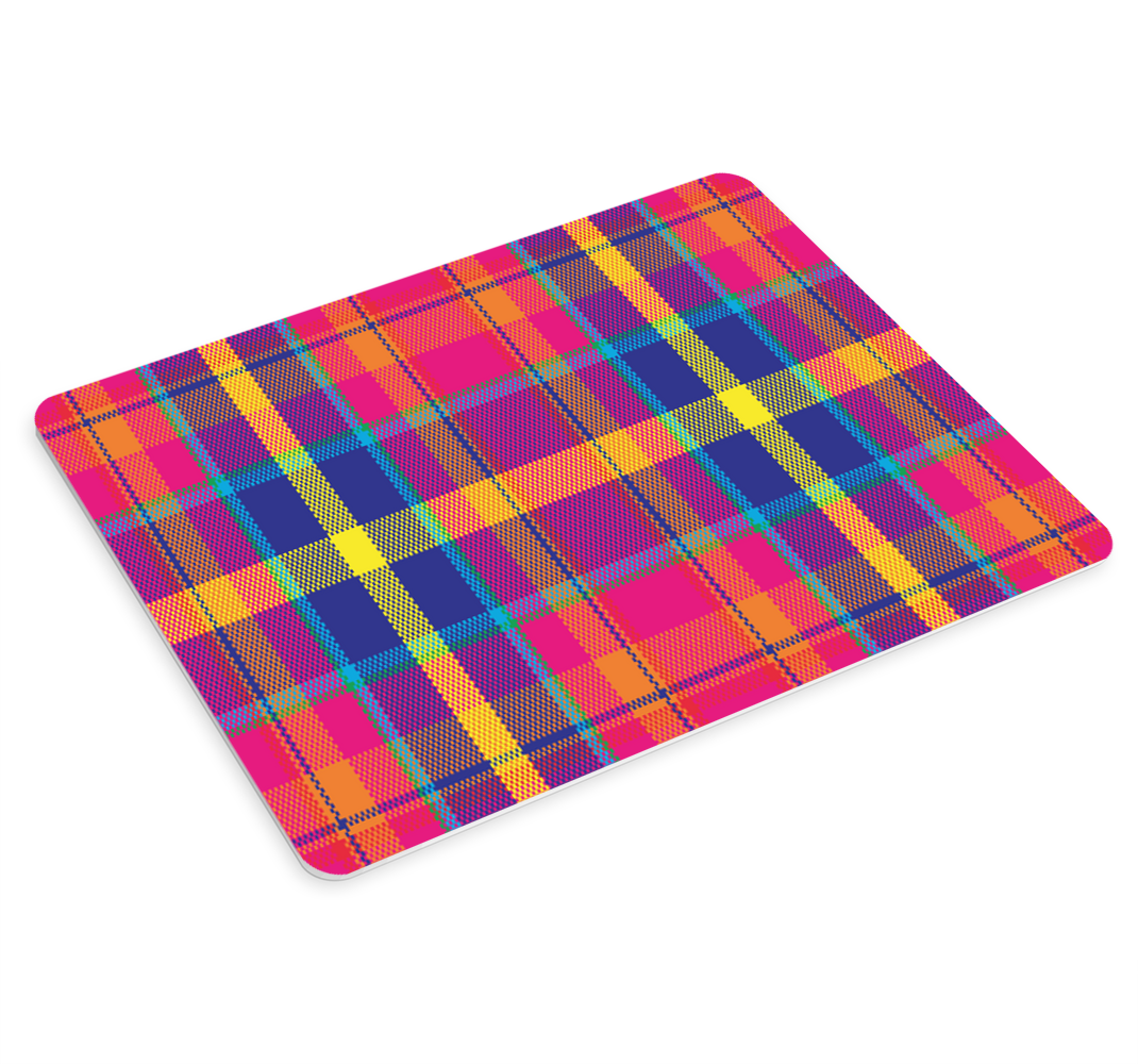 Colourful gingham pattern XXL mouse pad - TenStickers