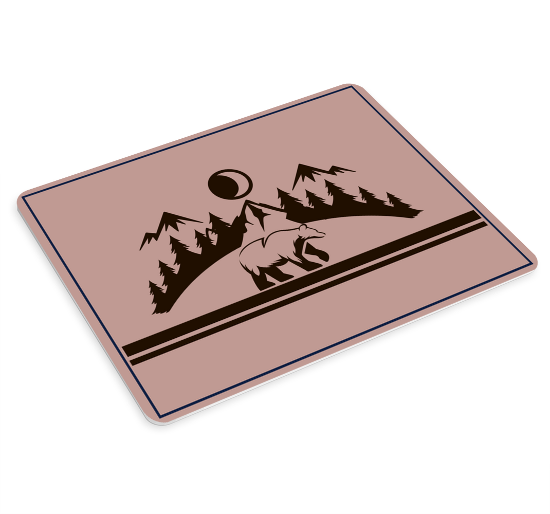 Oryginalna podkładka pod mysz Niedźwiedź z górami z tyłu - TenStickers