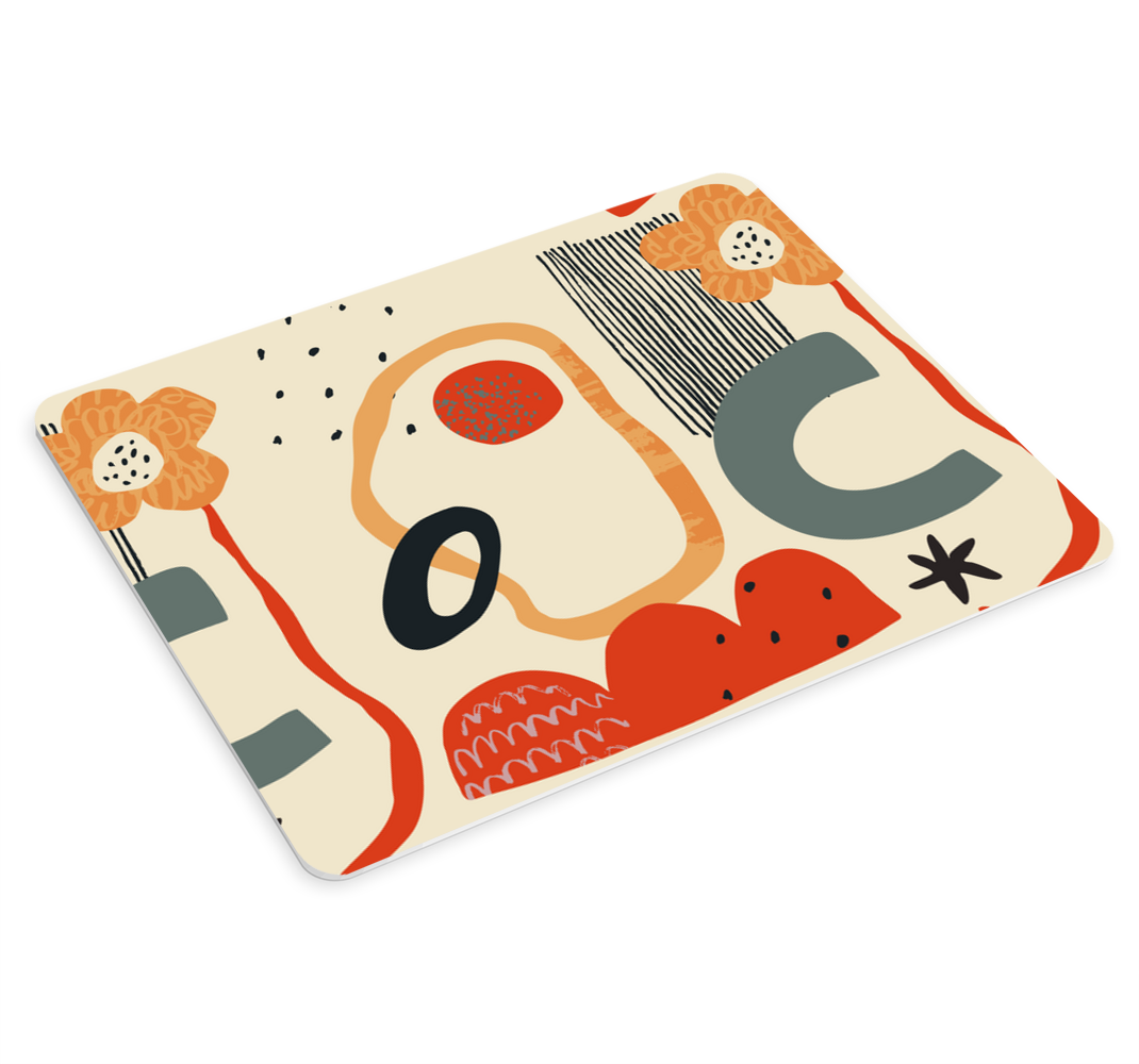 Podložka pod myš so vzorom Žiarivé farebné tvary - Tenstickers