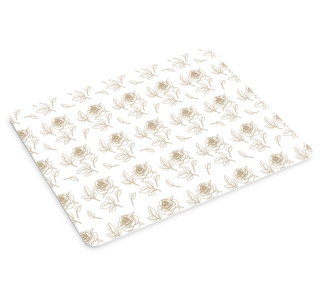 Mauspad Muster Detailliertes rosenmuster beige Hintergrund - TenStickers