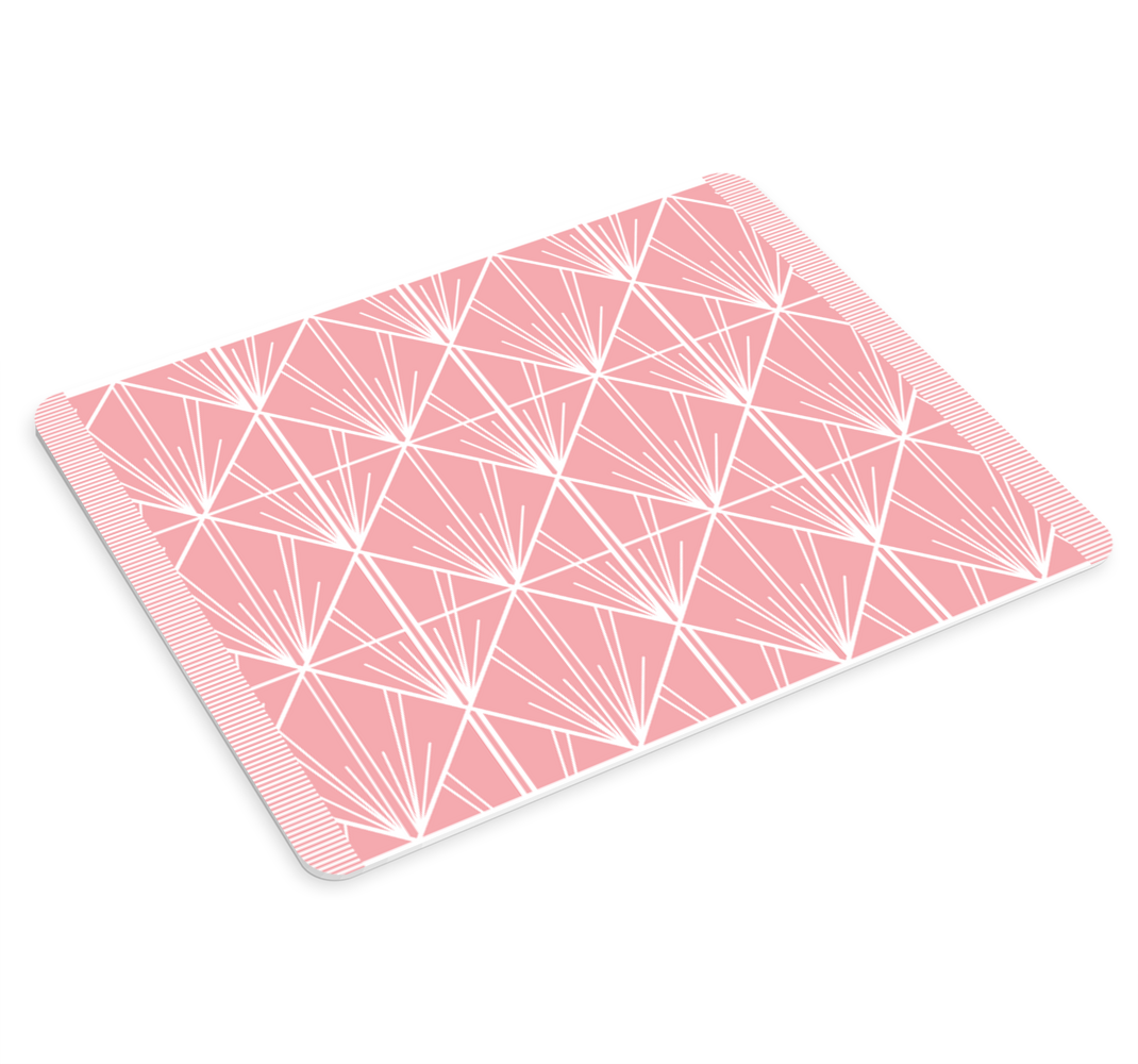 μοντέρνο ροζ και λευκό deco πρωτότυπο mouse pad - TenStickers
