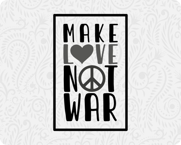Make Love Not War Quote Mousepad With Quotes Tenstickers