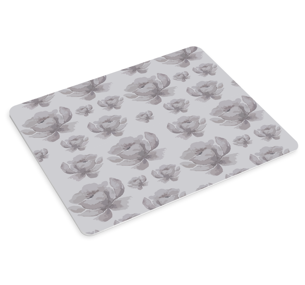 그레이 80's 꽃무늬 오리지널 마우스 패드 - TenStickers