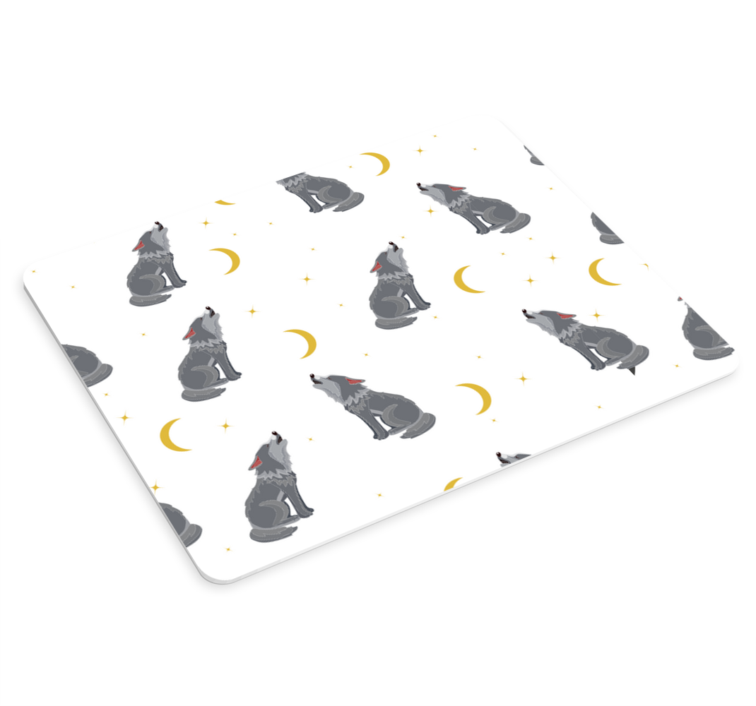 Vlci vyjící na vzory měsíční podložky pod myš - TenStickers