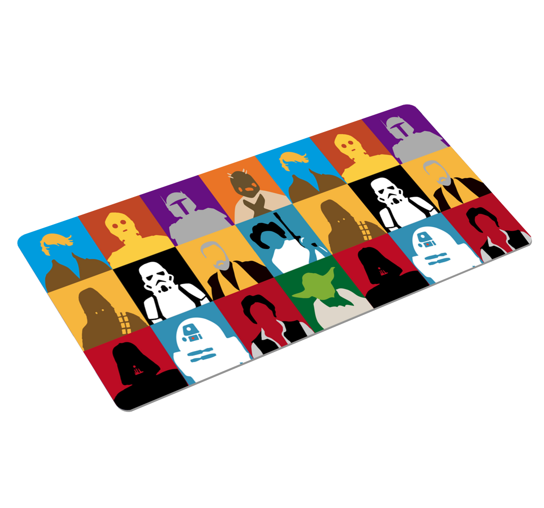 Spalvinga žvaigždžių piktogramų raštas originalus pelės kilimėlis - „Tenstickers“