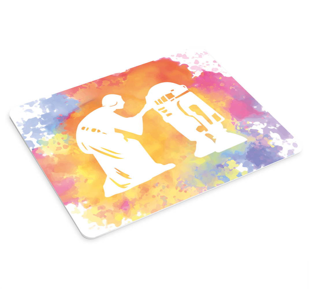 Gaming mouse pad iconic robot engagement - TenStickers